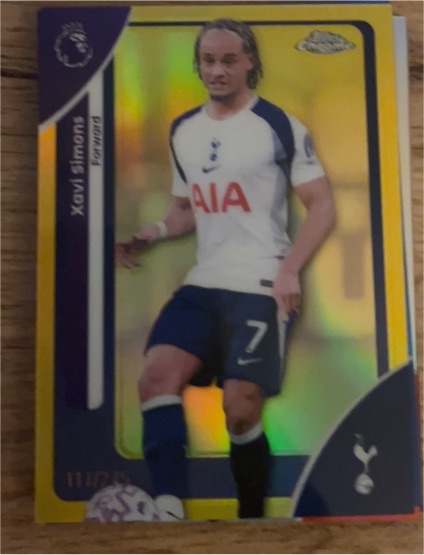 2026 Topps Chrome Premier League #175 Xavi Simons — front