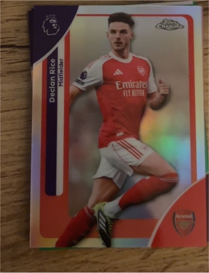 2026 Topps Chrome Premier League #14 Declan Rice — front