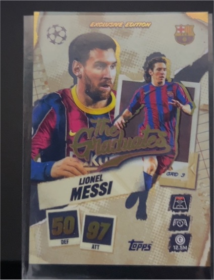 2025 Topps Match Attax CL #3 Lionel Messi The Graduates FC Barcelona — front