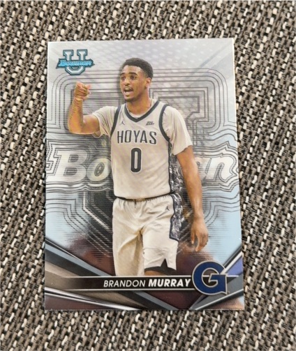 2022-23 Bowman University Best #87 Brandon Murray Georgetown Hoyas — front