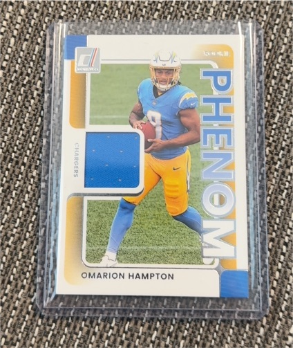 2025 Donruss Rookie Phenom Jerseys #RPJ-OHN Omarion Hampton — front