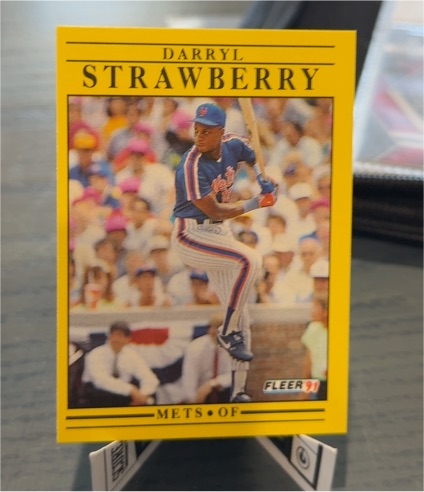 1991 Fleer #161 Darryl Strawberry — front