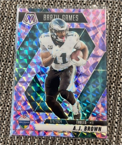 2025 Panini Mosaic #266 A.J. Brown Brazil Games — front