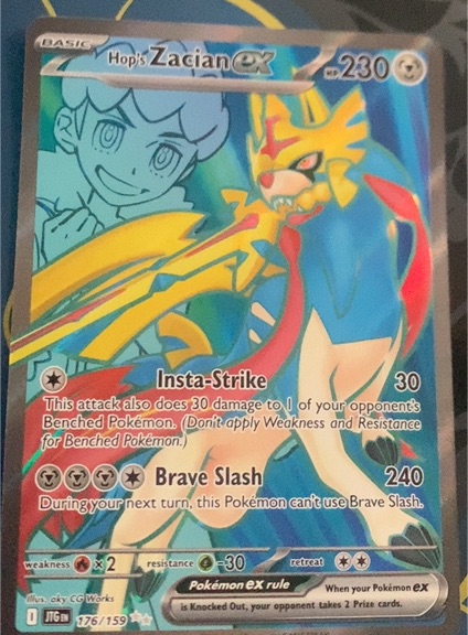 2022 Pokémon SV09: Journey Together #176 Hop's Zacian ex — front