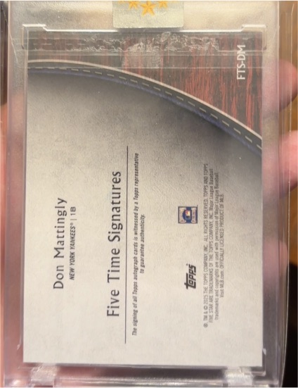 2025 Topps Five Star #FSA-DM Don Mattingly — front