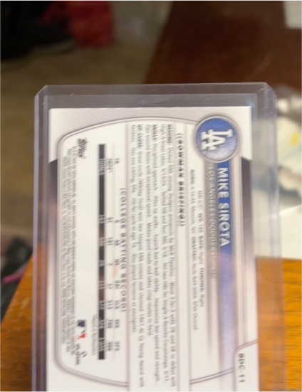 2023 Topps Mike Irota #DCT-1 — front