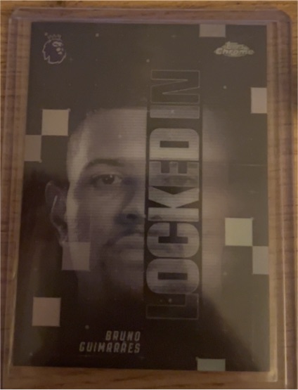 2026 Topps Chrome Premier League Locked In Bruno Guimaraes — front