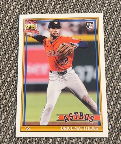 2026 Topps Series 1 75th Anniversary #T91-28 Brice Matthews — front