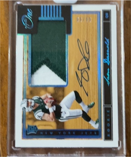 2018 Panini One #17 Sam Darnold Rookie Patch Autograph — front