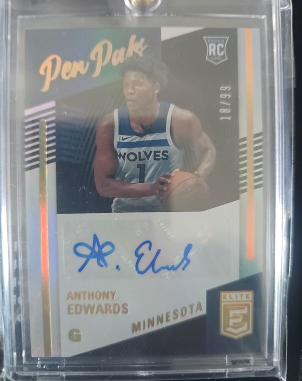 2020-21 Panini Donruss Elite Pen Pals #PP-AED Anthony Edwards — front