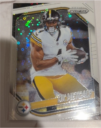 2025 Panini Prizm #12 DK Metcalf White Disco Prizm Pittsburgh Steelers — front