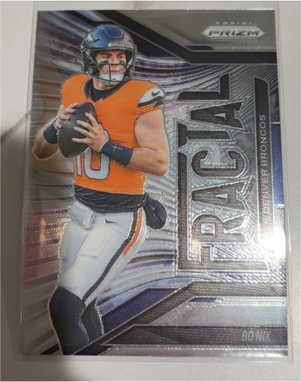 2025 Panini Prizm #13 Bo Nix Fractal — front