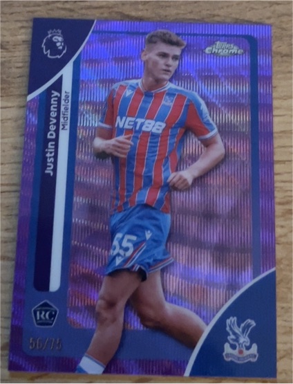 2026 Topps Chrome Premier League #71 Justin Devenny — front