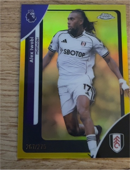 2026 Topps Chrome Premier League #94 Alex Iwobi — front