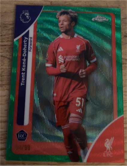 2026 Topps Chrome Premier League #113 Trent Koné-Doherty — front