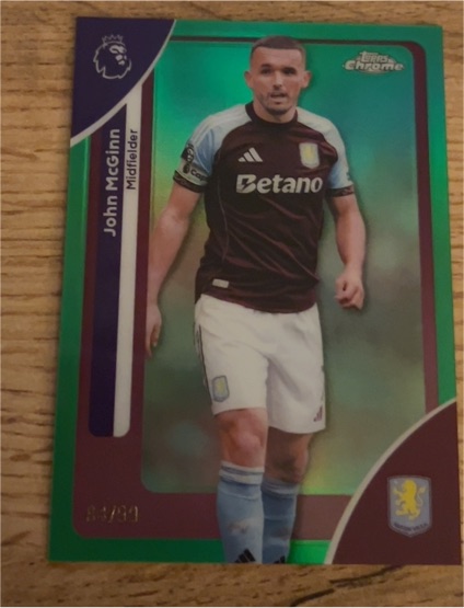 2026 Topps Chrome Premier League #26 John McGinn — front