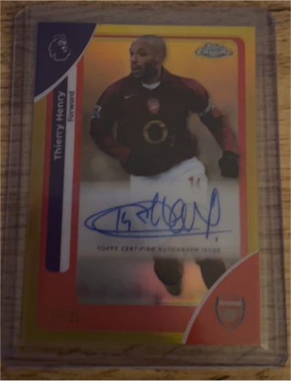 2026 Topps Chrome Premier League #Auto Thierry Henry — front