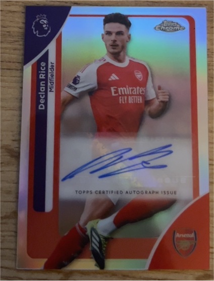 2026 Topps Chrome Premier League #14 Declan Rice Arsenal — front