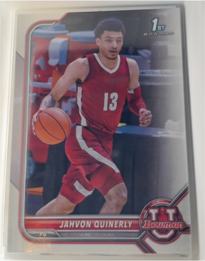 2021-22 Bowman University #57 Jahvon Quinerly Alabama Crimson Tide — front