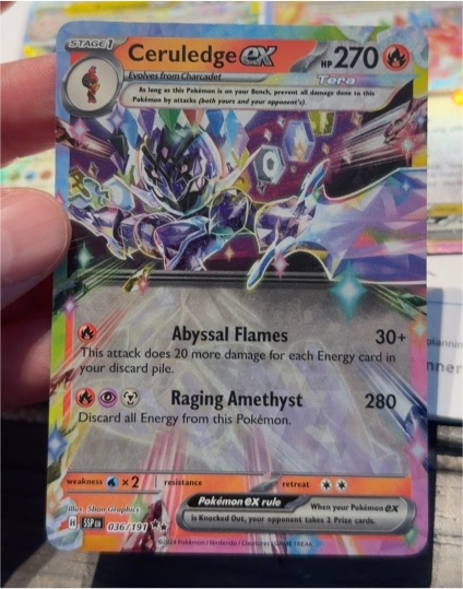 2024 Pokémon TCG SV08: Surging Sparks #036/191 Ceruledge ex — front