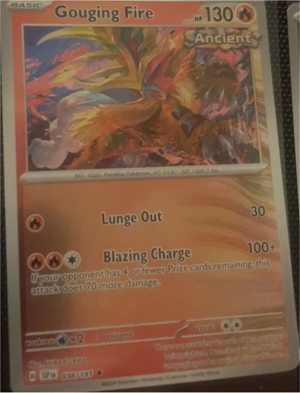2024 Pokémon Surging Sparks #38 Gouging Fire — front