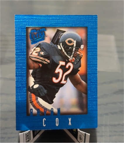 1996 Fleer Ultra Sensations Blue #18 Bryan Cox — front
