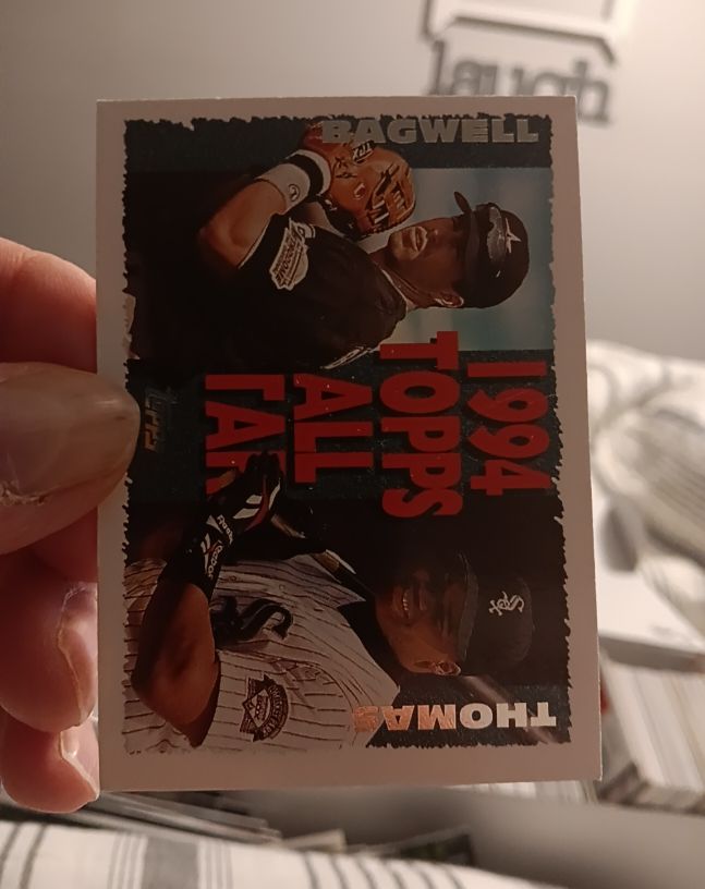 1995 Topps #384 Jeff Bagwell & Frank Thomas — front