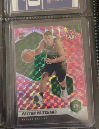 2020-21 Panini Mosaic #210 Payton Pritchard Pink Camo Prizm Rookie — front