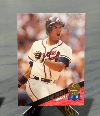 1993 Leaf #50 David Justice — front