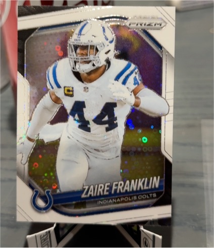 2025 Panini Prizm #91 Zaire Franklin White Disco Prizm — front