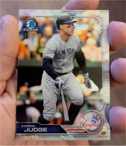 2019 Bowman Chrome #90 Aaron Judge — front