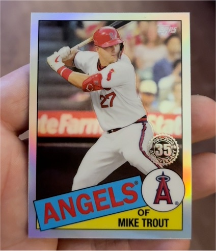 2020 Topps Chrome 1985 Topps 35th Anniversary #85TC-1 Mike Trout — front
