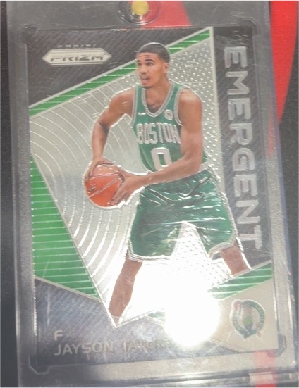2017-18 Panini Prizm Emergent #EM-JAY Jayson Tatum — front