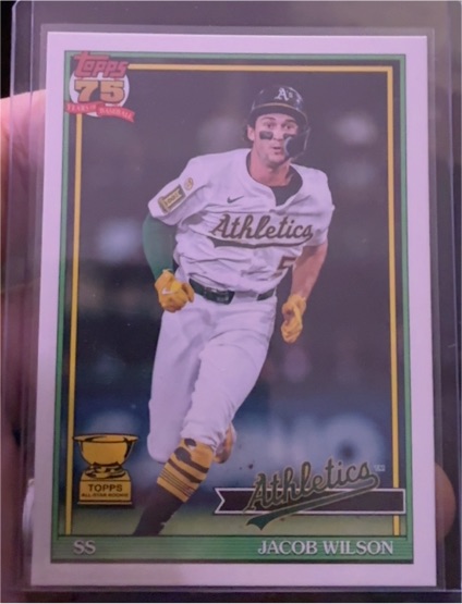 2026 Topps Series 1 1991 Topps #T91-77 Jacob Wilson Rookie Cup Athletics — front