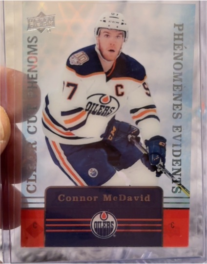2019-20 Upper Deck Tim Hortons Clear Cut Phenoms #CC-1 Connor McDavid — front
