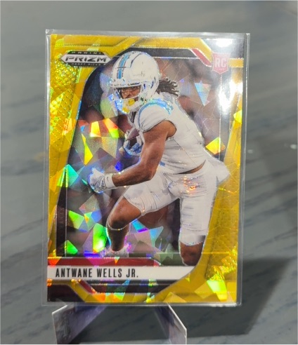 2025 Panini Prizm Draft Picks #94 Antwane Wells Jr. Gold Ice — front