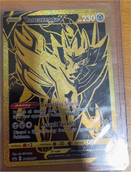 2020 Pokémon Sword & Shield Zamazenta V SWSH077 — front