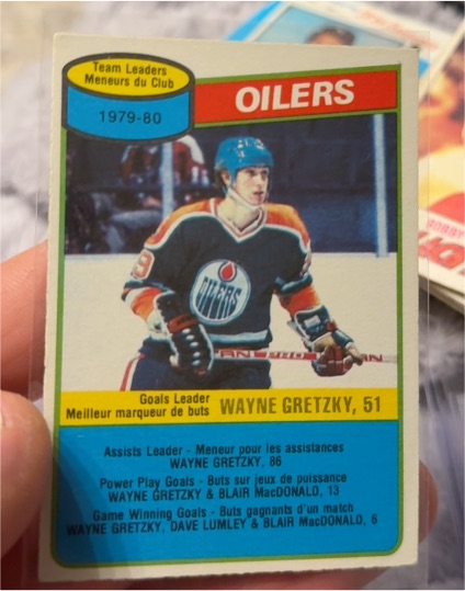 1980-81 Topps #182 Wayne Gretzky Oilers Team Leaders — front