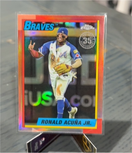 2025 Topps Chrome #90CB-2 Ronald Acuña Jr. 1990 35th Anniversary — front