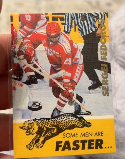 1990-91 Tri-Globe International #2 Sergei Fedorov Some Men Are Faster — front