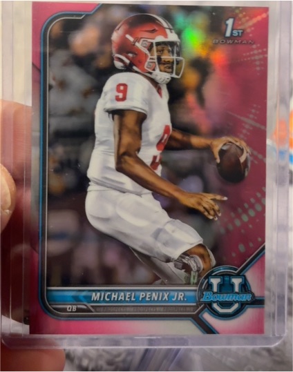 2022 Bowman University Chrome #41 Michael Penix Jr. — front