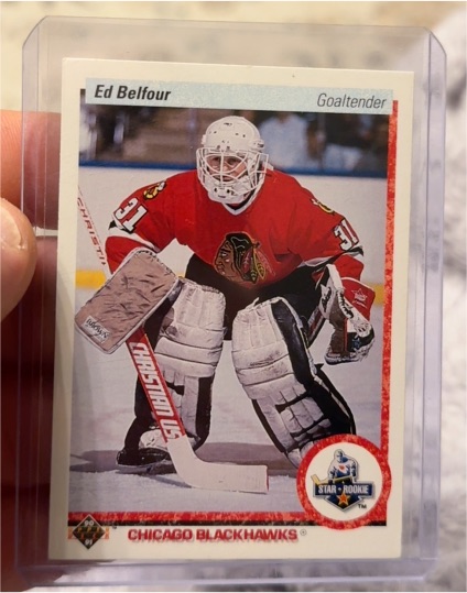 1990-91 Upper Deck #55 Ed Belfour Rookie — front