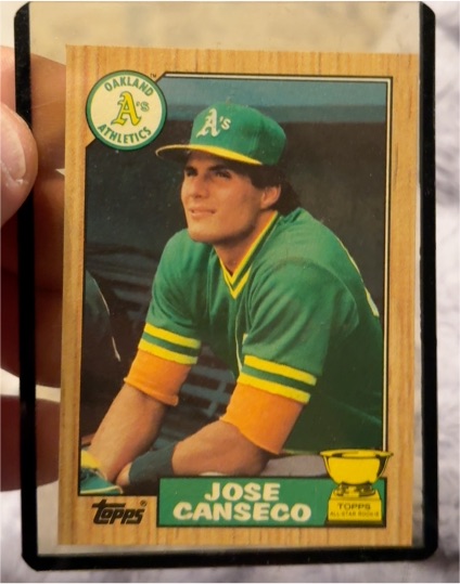 1987 Topps #620 Jose Canseco — front