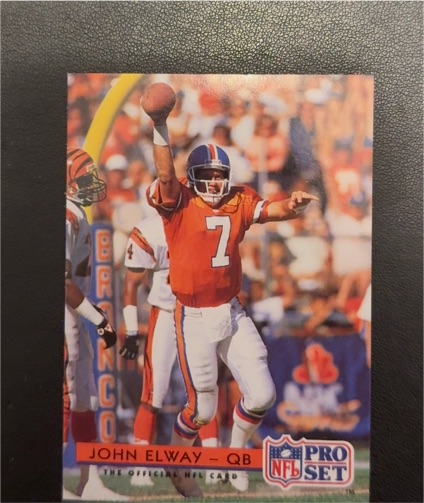 1992 Pro Set #155 John Elway Denver Broncos — front
