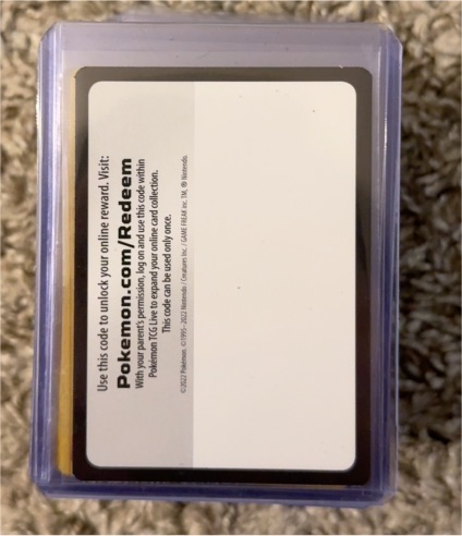 2022 Pokémon TCG Online Blank Code Card — front