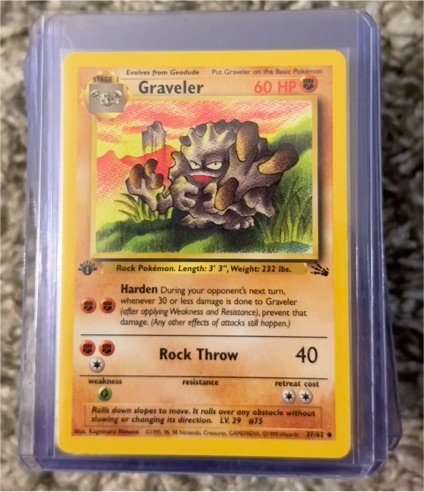 1999 Pokémon Fossil #37 Graveler — front