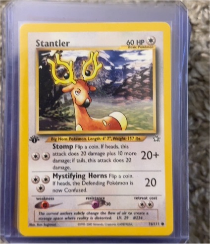 2000 Pokémon Neo Genesis #76 Stantler — front