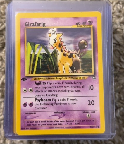 2000 Neo Genesis #58 Girafarig — front