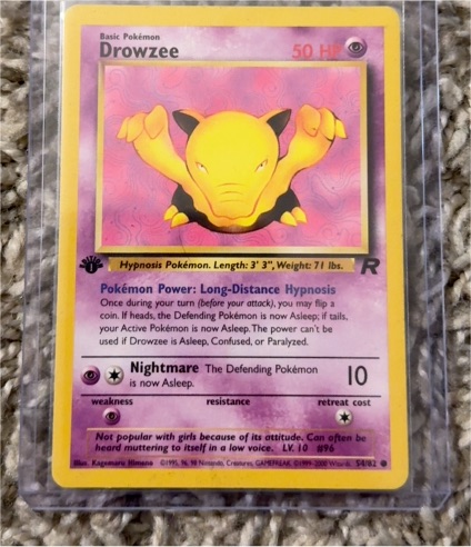 1999 Pokémon Team Rocket #54 Drowzee — front