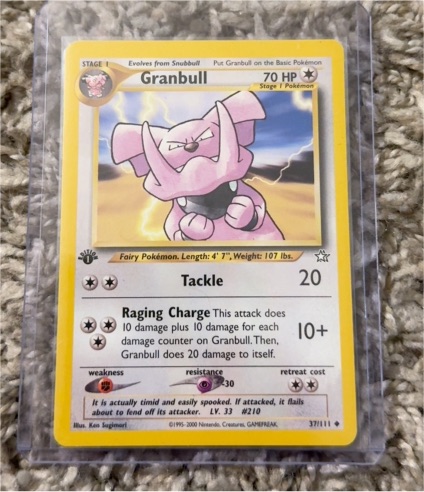2000 Pokémon Neo Genesis #37 Granbull — front